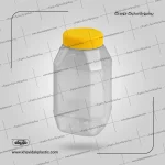 Poliqon şəffaf plastik şüşə qab 1350 cc