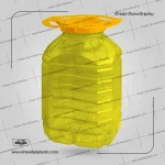 Şəffaf sarı on litrlik plastik banka (10 litr)