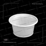Birdəfəlik Ağ plastik qatıq qabı 2000 cc