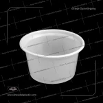 Birdəfəlik Ağ plastik qatıq qabı 2600 cc