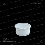 500ml birdəfəlik plastik qatıq və süd qabı - istiliyə davamlı, qırılmaya davamlı