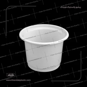 一次性白色的酸奶容器 2100 毫升