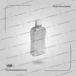 Flat wide oval plastic bottle 400 cc