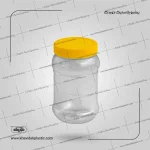 Clear round plastic jar can 1000 cc