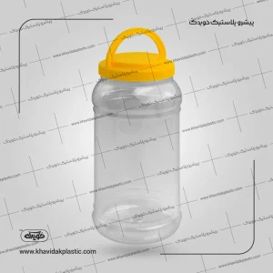 Round four-liter plastic jar (4 liters)