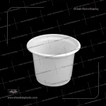 1600 cc White disposable plastic yogurt container