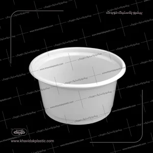 2300 cc White disposable plastic yogurt container
