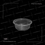 Disposable transparent plastic stew bowl 250 cc