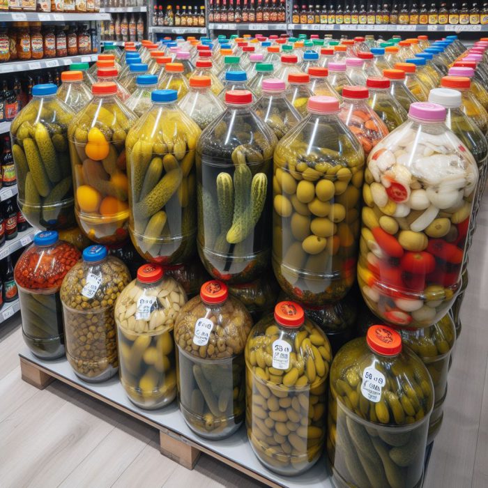 Transparent and colored disposable plastic jar container