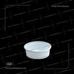 350 ml disposable plastic yogurt and dairy container - heat resistant, unbreakable