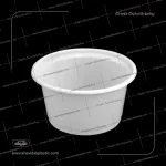 Pot de yaourt jetable plastique Blanc 2500 cc