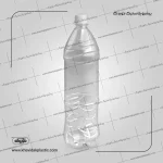 Bouteille en plastique lourde et vide de 1300 cc