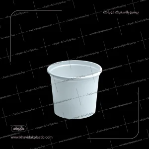 Pot jetable en plastique pour yaourts et produits laitiers de 800 ml - résistant à la chaleur, incassable