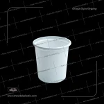 Envase de plástico desechable para yogur y lácteos 1000 ml - 1 kg