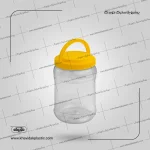 Yuvarlak iki litrelik plastik kavanoz (2 litre)