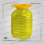 Şeffaf sarı on litrelik plastik kavanoz (10 litre)