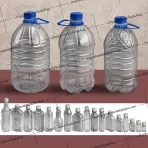 بطری ۵ لیتری بزرگ پلاستیکی شفاف با درب و دستگیره پت (PET) طرح مهداد خویدک دهانه ۴۵ - دبه ۵ لیتری بزرگ
