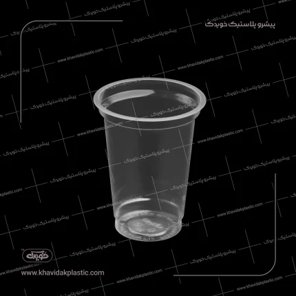 لیوان یکبار مصرف 350 سی­ سی مکدونالد کوتاه پ پ شفاف خویدک