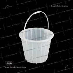 سطل ماست پلاستیکی دسته دار سفید 2000 گرمی یا دو 2 کیلویی طرح قدیم خویدک
