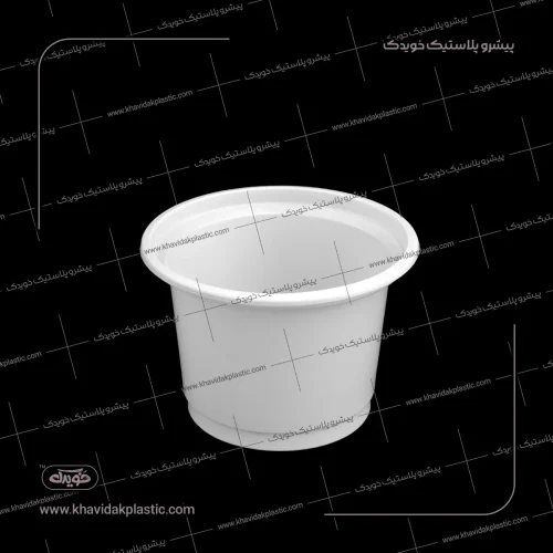 ظرف و سطل ماست و ماستی 1.5 یک و نیم کیلویی 1500 گرمی پ پ شیری سنگین