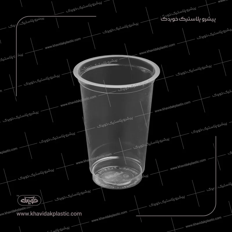 لیوان یکبار مصرف 400 سی­ سی مکدونالد بلند پ پ شفاف خویدک