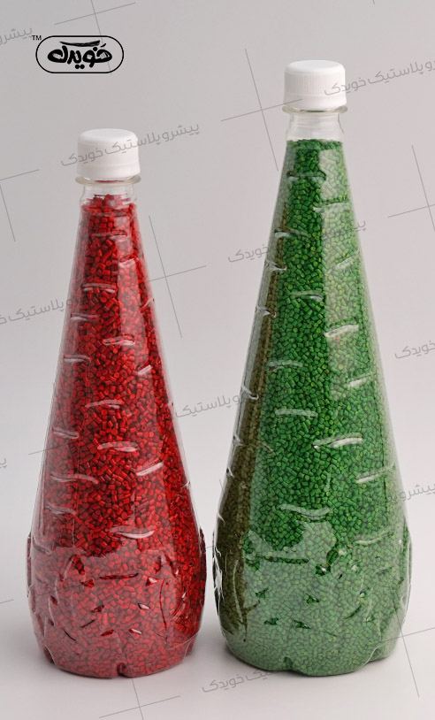 عکس و تصویر بطری پلاستیکی PET آب هویج بلند و کوتاه ، کوچک و بزرگ بطری سازی خویدک پلاستیک