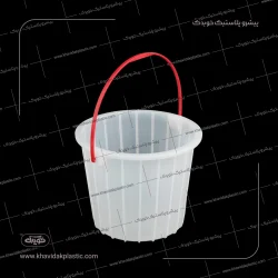 سطل ماست پلاستیکی دسته دار سفید 1800 گرمی یا 1.5 کیلویی خویدک