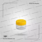 جار 150 سی سی گرد استوانه ای با درب پلاستیکی و فلزی