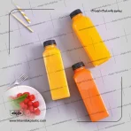 بطری جویس آبمیوه پلاستیکی شفاف نیم لیتری با درب دهانه 38 سه نخ
