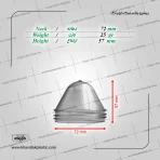 پریفرم ساخت بانکه پت پلاستیکی دهانه 72 با وزن 25 گرم خویدک