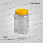 ظرف جار 1.5 یک و نیم کیلویی مربعی پلاستیکی شفاف