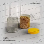 بانکه نیم کیلو یی با درب شفاف پلاستیکی