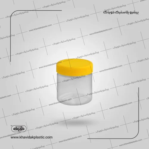 جار پلاستیکی گرد استوانه ای شفاف