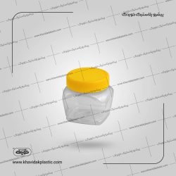 جار عسل پلاستیکی شفاف با دری