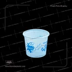 ظرف ماست پلاستیکی با چاپ تک رنگ آبی