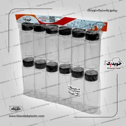بطری ادویه پاش 150 سی سی طرح شادونه (برفود) 12 عددی + درب پیچی خویدپک