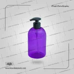 بطری نیم لیتری جای مایع پلاستیکی نو خالی بنفش شفاف