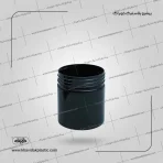بانکه 500 سی سی گرد استوانه ای ساده مشکی نیم 0.5 کیلویی پلاستیکی خویدک پلاستیک