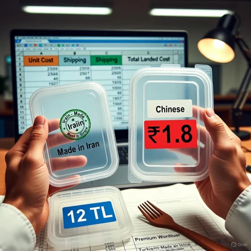 تحلیل رقابت‌پذیری قیمتی ظروف یکبار مصرف ایرانی در برابر تولیدات چین و ترکیه