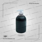 بطری جامایع ۵۰۰ سی سی رنگی طرح شِل دهانه شوینده خویدک + پمپ غلیظ پاش شفاف پلاستیکی آج دار