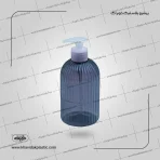 بطری پت بنفش نیمه شفاف جا مایع ۵۰۰ سی سی رنگی طرح شِل پمپی آجدار