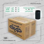 جار 700 سی سی گرد استوانه ای ساده مشکی مات دهانه 88 میلی متر 48 گرم (سنگین) خویدک - تصویر 2