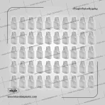 انواع بطری 60 سی سی کتابی تخت شفاف با درب