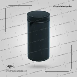 جار 1000 سی سی گرد استوانه ای ساده مشکی مات دهانه 88 میلی متر 48 گرم (سنگین) خویدک