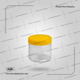 ظرف جار 350 سی سی گرد طرح استوانه ای ساده دهانه 90 میلی