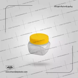 جار پلاستیکی پت 220 سی سی طرح عسل 19 گرم کارتنک خویدک